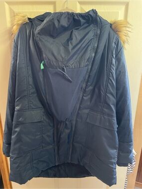 Maternity/ Baby Wearing Modern Eternity Navy Blue Jacket